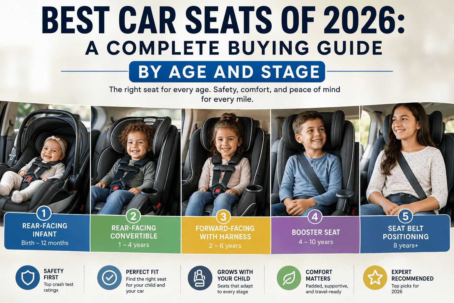 Best Car Seats of 2026: A Complete Buying Guide by Age and Stage